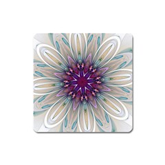 Mandala Kaleidoscope Ornament Square Magnet