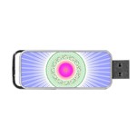 Flower Abstract Floral Portable USB Flash (Two Sides) Front