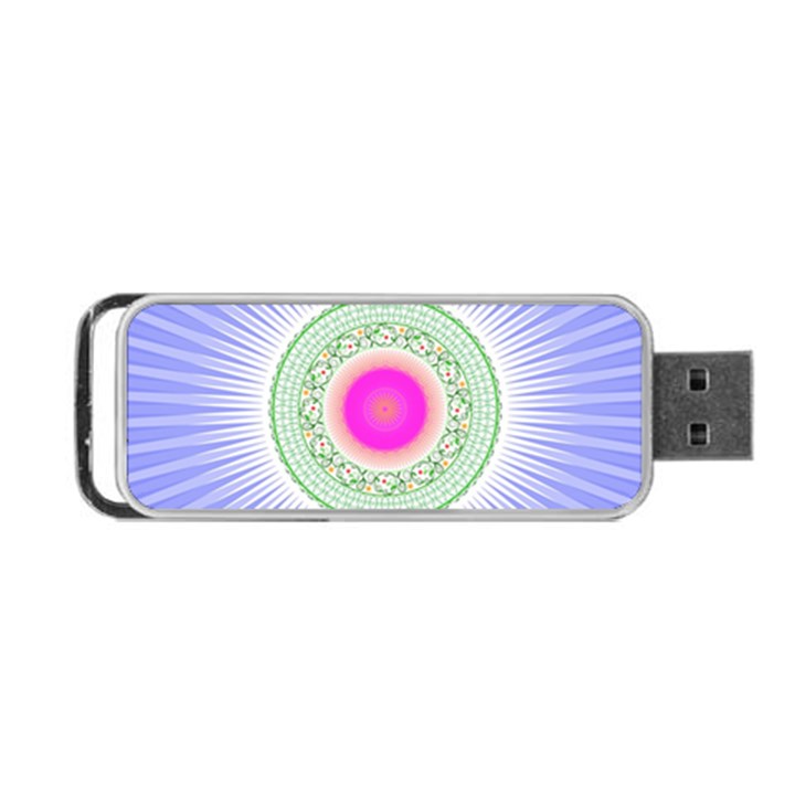 Flower Abstract Floral Portable USB Flash (Two Sides)