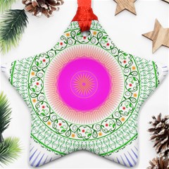 Flower Abstract Floral Star Ornament (two Sides) by Simbadda