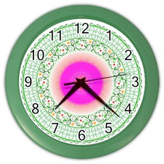 Flower Abstract Floral Color Wall Clock by Simbadda