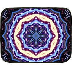 Mandala Art Design Pattern Fleece Blanket (mini) by Simbadda