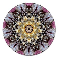 Abstract Art Texture Mandala Magnet 5  (round) by Simbadda