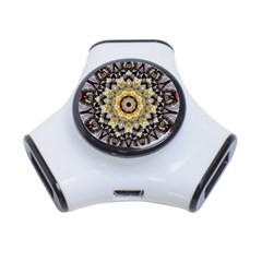 Abstract Art Texture Mandala 3-port Usb Hub by Simbadda