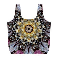 Abstract Art Texture Mandala Full Print Recycle Bag (l) by Simbadda