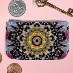 Abstract Art Texture Mandala Large Coin Purse by Simbadda