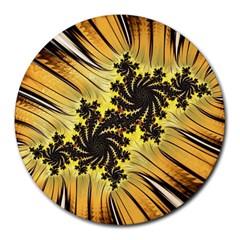 Fractal Art Colorful Pattern Round Mousepads by Simbadda