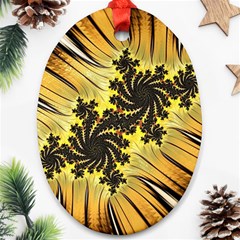 Fractal Art Colorful Pattern Ornament (oval) by Simbadda