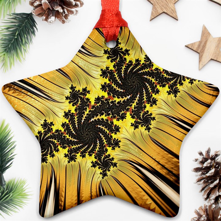 Fractal Art Colorful Pattern Ornament (Star)