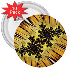 Fractal Art Colorful Pattern 3  Buttons (10 Pack)  by Simbadda