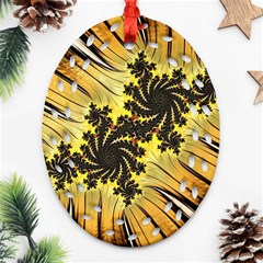 Fractal Art Colorful Pattern Ornament (oval Filigree)