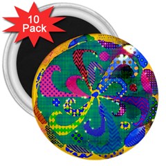 Mandala Abstract Background Image 3  Magnets (10 Pack)  by Simbadda