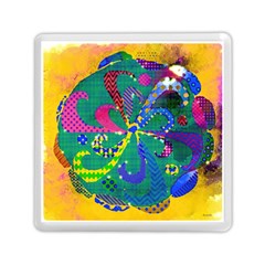 Mandala Abstract Background Image Memory Card Reader (square) by Simbadda