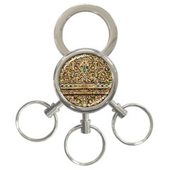 Gold Pattern Decoration Golden 3-ring Key Chains by Simbadda