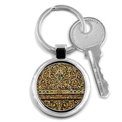 Gold Pattern Decoration Golden Key Chains (round)  by Simbadda