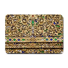 Gold Pattern Decoration Golden Small Doormat  by Simbadda