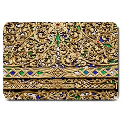 Gold Pattern Decoration Golden Large Doormat  by Simbadda