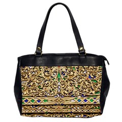 Gold Pattern Decoration Golden Oversize Office Handbag (2 Sides) by Simbadda