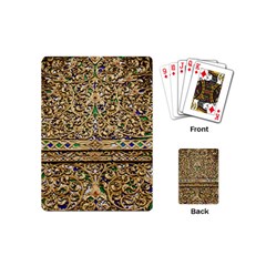 Gold Pattern Decoration Golden Playing Cards (mini) by Simbadda