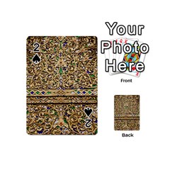 Gold Pattern Decoration Golden Playing Cards 54 (mini) by Simbadda