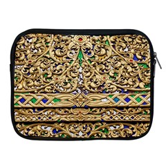 Gold Pattern Decoration Golden Apple Ipad 2/3/4 Zipper Cases by Simbadda