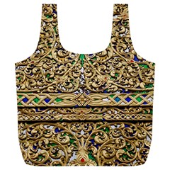 Gold Pattern Decoration Golden Full Print Recycle Bag (xl) by Simbadda