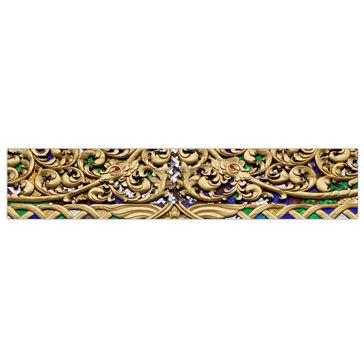 Gold Pattern Decoration Golden Small Flano Scarf