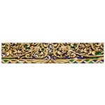 Gold Pattern Decoration Golden Small Flano Scarf Back