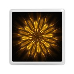 Mandala Gold Golden Fractal Memory Card Reader (square) by Simbadda