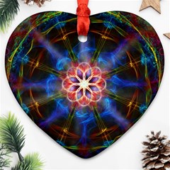 Mandala Pattern Kaleidoscope Ornament (heart) by Simbadda