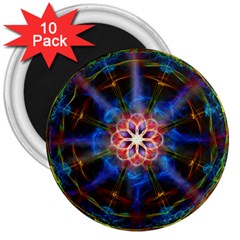 Mandala Pattern Kaleidoscope 3  Magnets (10 Pack)  by Simbadda