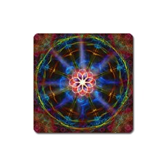 Mandala Pattern Kaleidoscope Square Magnet