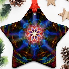 Mandala Pattern Kaleidoscope Star Ornament (two Sides) by Simbadda