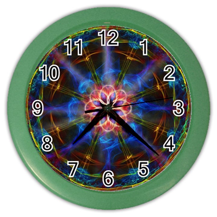 Mandala Pattern Kaleidoscope Color Wall Clock