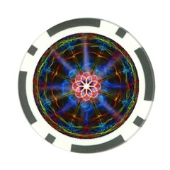 Mandala Pattern Kaleidoscope Poker Chip Card Guard by Simbadda