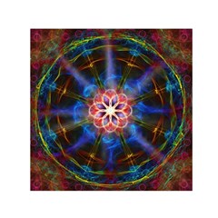 Mandala Pattern Kaleidoscope Small Satin Scarf (square) by Simbadda