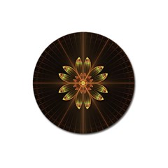 Fractal Floral Mandala Abstract Magnet 3  (round) by Simbadda