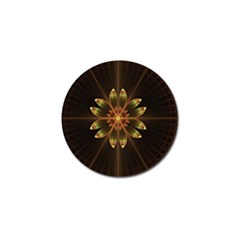 Fractal Floral Mandala Abstract Golf Ball Marker by Simbadda