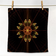 Fractal Floral Mandala Abstract Face Towel by Simbadda