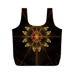 Fractal Floral Mandala Abstract Full Print Recycle Bag (m) by Simbadda