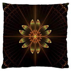 Fractal Floral Mandala Abstract Standard Flano Cushion Case (one Side) by Simbadda