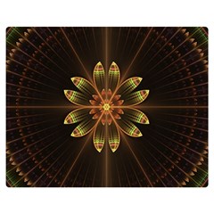 Fractal Floral Mandala Abstract Double Sided Flano Blanket (medium)  by Simbadda