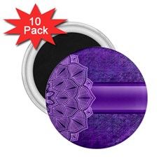 Background Mandala Purple Ribbon 2 25  Magnets (10 Pack)  by Simbadda