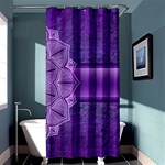 Background Mandala Purple Ribbon Shower Curtain 36  x 72  (Stall)  Curtain(36 X72 ) - 33.26 x66.24  Curtain(36 X72 )