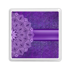 Background Mandala Purple Ribbon Memory Card Reader (square) by Simbadda