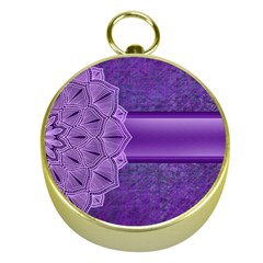 Background Mandala Purple Ribbon Gold Compasses by Simbadda