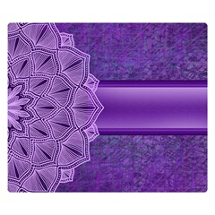 Background Mandala Purple Ribbon Double Sided Flano Blanket (small)  by Simbadda