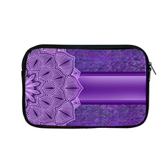 Background Mandala Purple Ribbon Apple Macbook Pro 13  Zipper Case by Simbadda