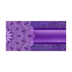 Background Mandala Purple Ribbon Yoga Headband by Simbadda