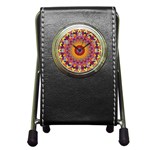 Fractal Kaleidoscope Mandala Pen Holder Desk Clock Front